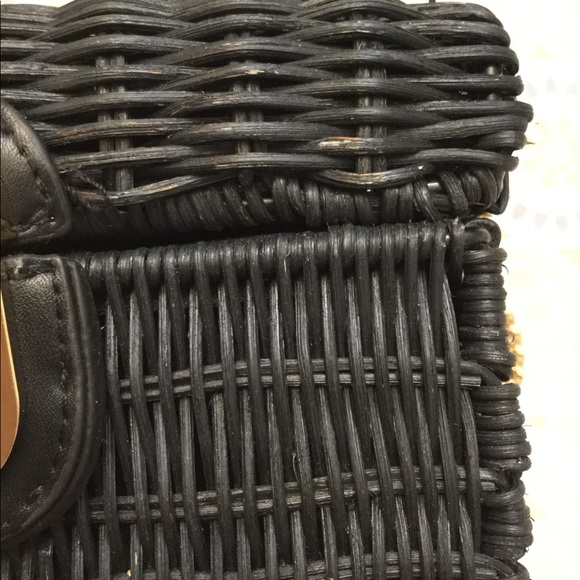 Mango Wicker Small Purse with Gold Chain - Picture 6 of 10